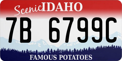 ID license plate 7B6799C