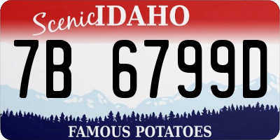 ID license plate 7B6799D