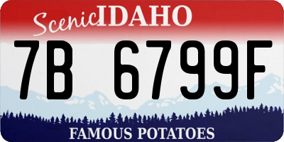 ID license plate 7B6799F
