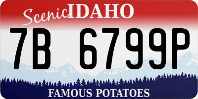 ID license plate 7B6799P