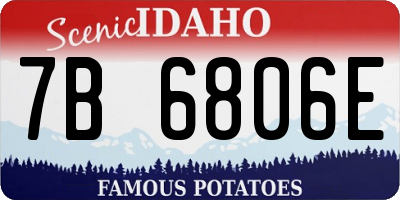 ID license plate 7B6806E
