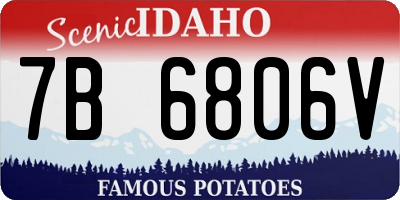 ID license plate 7B6806V