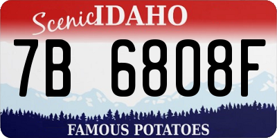 ID license plate 7B6808F