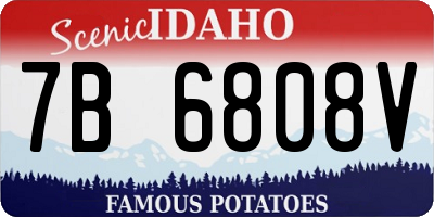 ID license plate 7B6808V