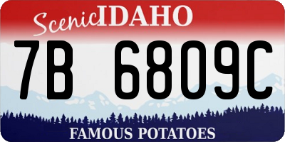 ID license plate 7B6809C