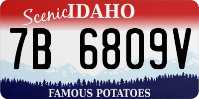 ID license plate 7B6809V