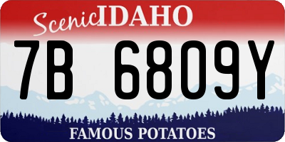 ID license plate 7B6809Y