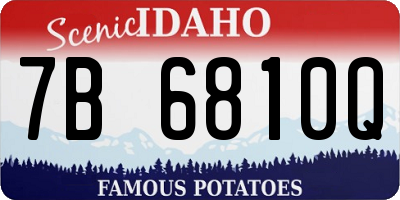 ID license plate 7B6810Q