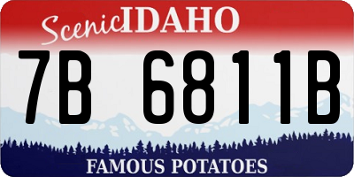 ID license plate 7B6811B