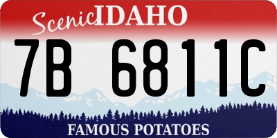 ID license plate 7B6811C