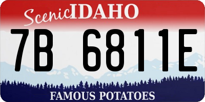 ID license plate 7B6811E