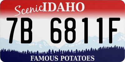 ID license plate 7B6811F
