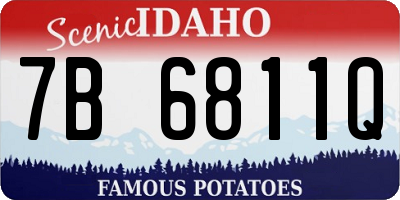 ID license plate 7B6811Q