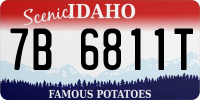 ID license plate 7B6811T