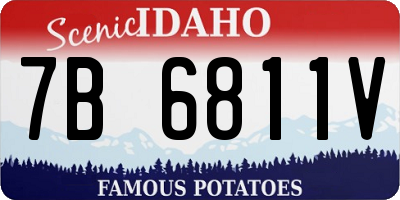 ID license plate 7B6811V
