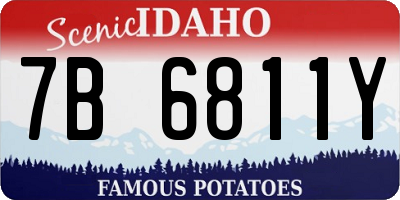 ID license plate 7B6811Y