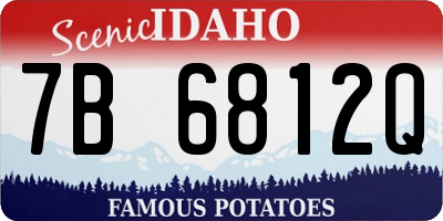 ID license plate 7B6812Q