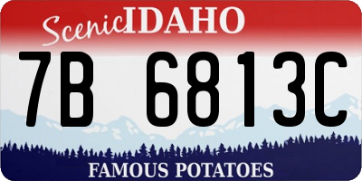 ID license plate 7B6813C