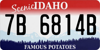ID license plate 7B6814B