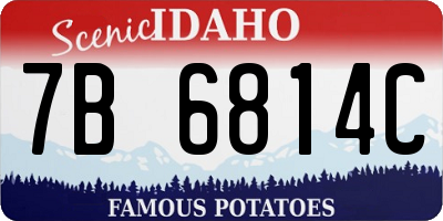 ID license plate 7B6814C