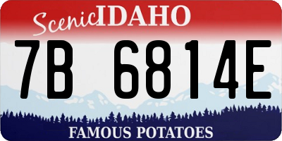 ID license plate 7B6814E