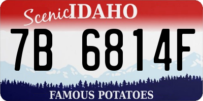 ID license plate 7B6814F