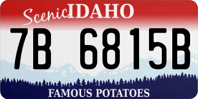 ID license plate 7B6815B