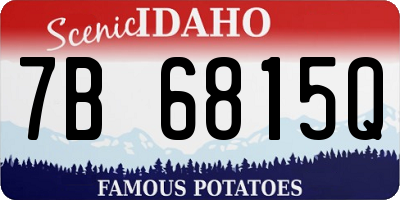 ID license plate 7B6815Q