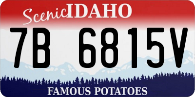 ID license plate 7B6815V