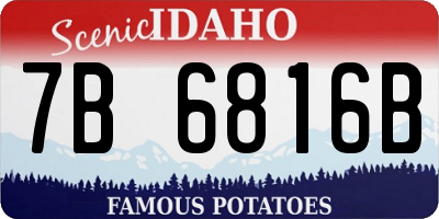 ID license plate 7B6816B