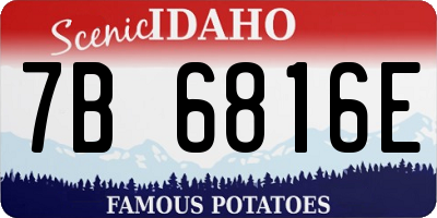 ID license plate 7B6816E