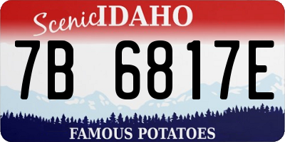 ID license plate 7B6817E