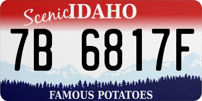 ID license plate 7B6817F