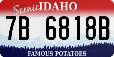 ID license plate 7B6818B
