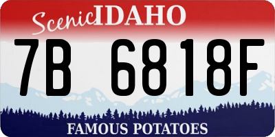 ID license plate 7B6818F