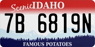 ID license plate 7B6819N