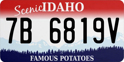 ID license plate 7B6819V