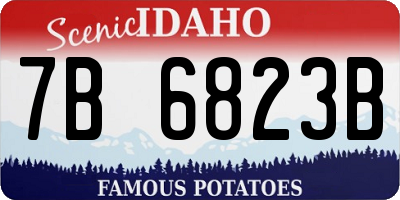 ID license plate 7B6823B