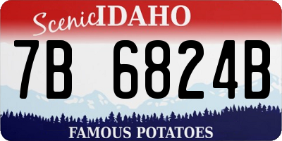 ID license plate 7B6824B
