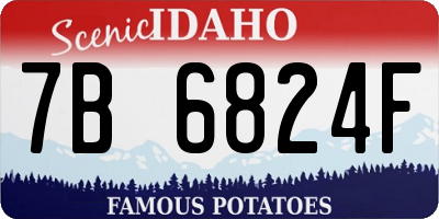 ID license plate 7B6824F