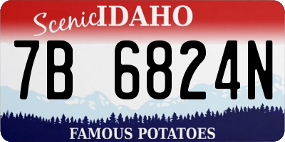 ID license plate 7B6824N