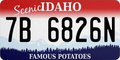 ID license plate 7B6826N