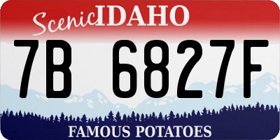 ID license plate 7B6827F