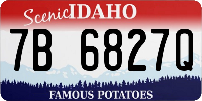 ID license plate 7B6827Q