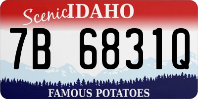 ID license plate 7B6831Q