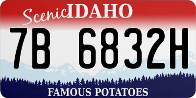ID license plate 7B6832H