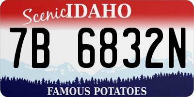 ID license plate 7B6832N
