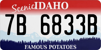 ID license plate 7B6833B