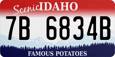 ID license plate 7B6834B