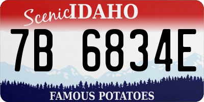 ID license plate 7B6834E